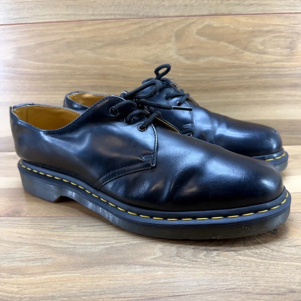 Dr Martens Oxfords Black Leather Mens 11 Classic Business Casual Modern Punk Y2K
